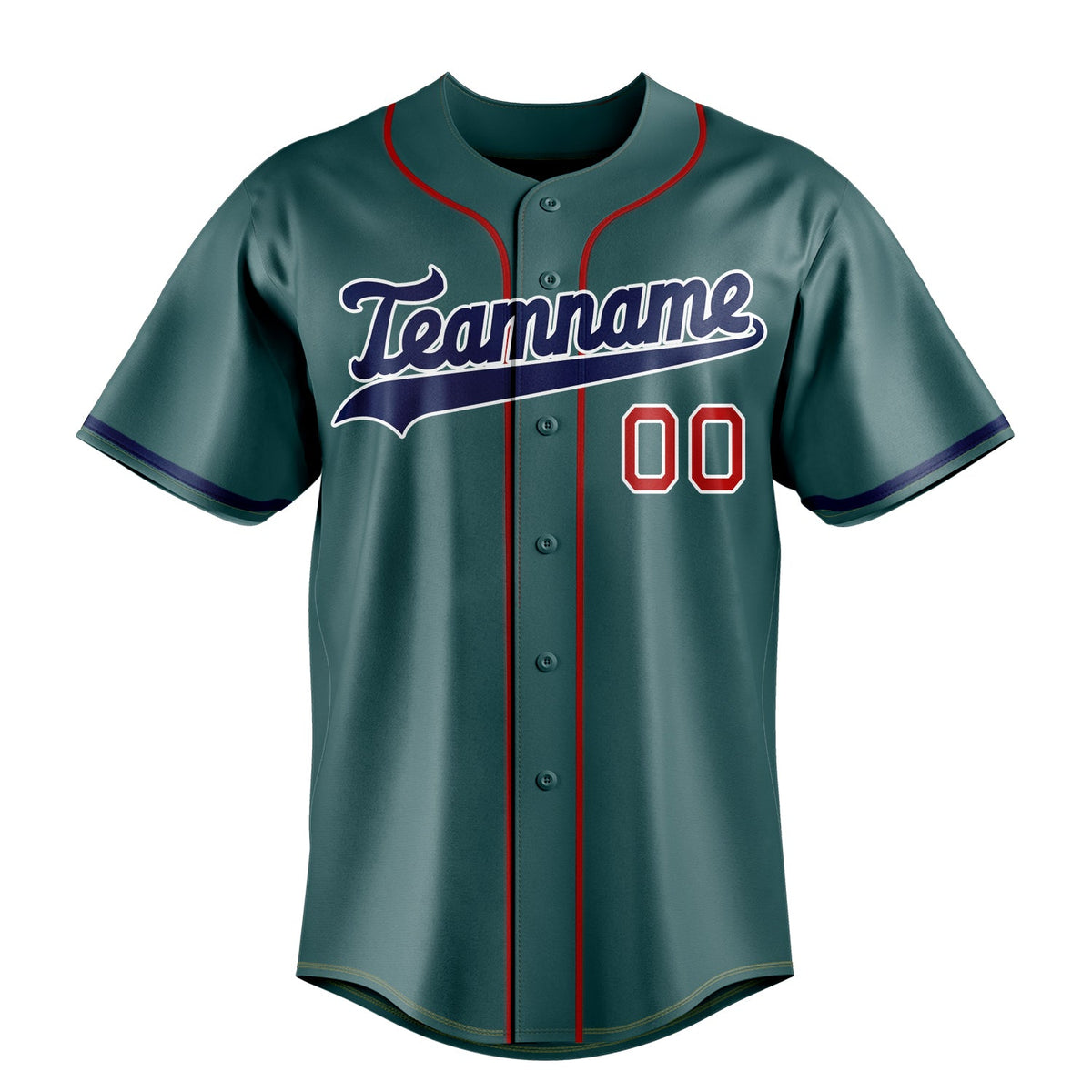 Midnight-Green & Navy Dugout Baseball Jersey