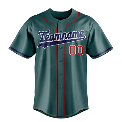 Midnight-Green & Navy Dugout Baseball Jersey