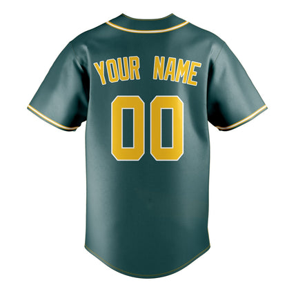 Midnight-Green & Gold Rally Baseball Jersey