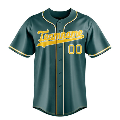 Midnight-Green & Gold Rally Baseball Jersey