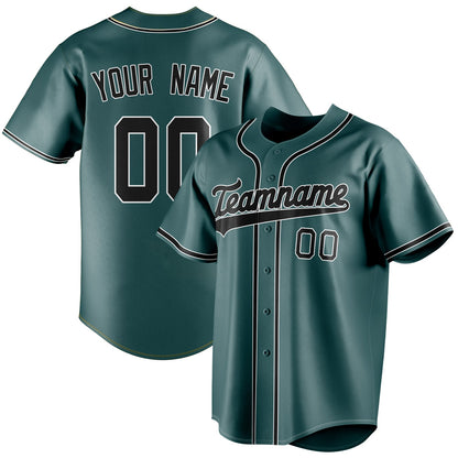 Personalized Midnight Green & Black Color Fan Baseball Jersey BB01240531JZ454