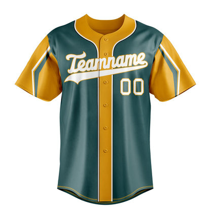 Midnight-Green & Yellow Series Baseball Jersey