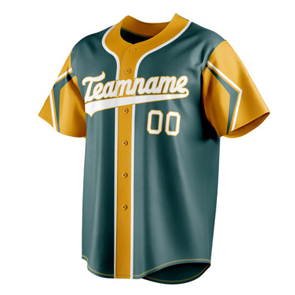 Midnight-Green & Yellow Series Baseball Jersey