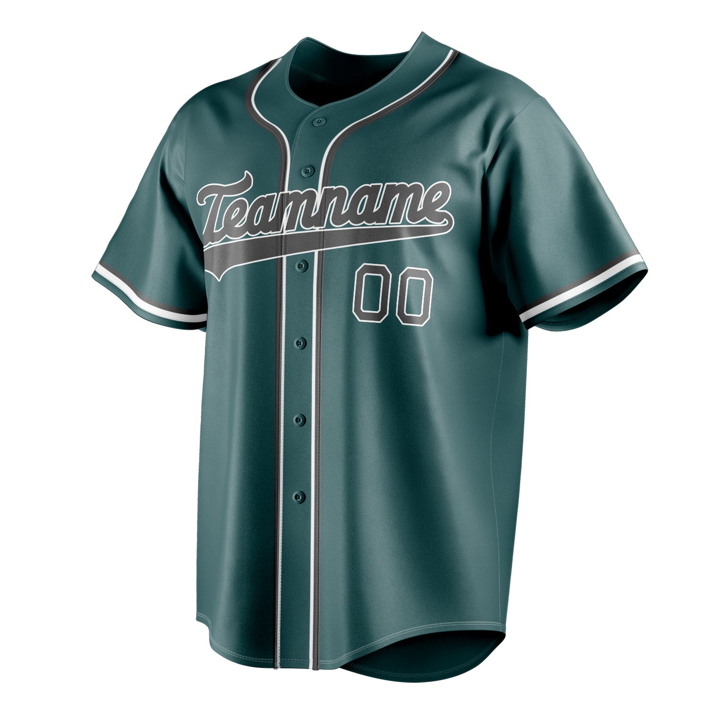 Midnight-Green & Gray Rookie Baseball Jersey
