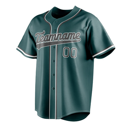 Midnight-Green & Gray Rookie Baseball Jersey