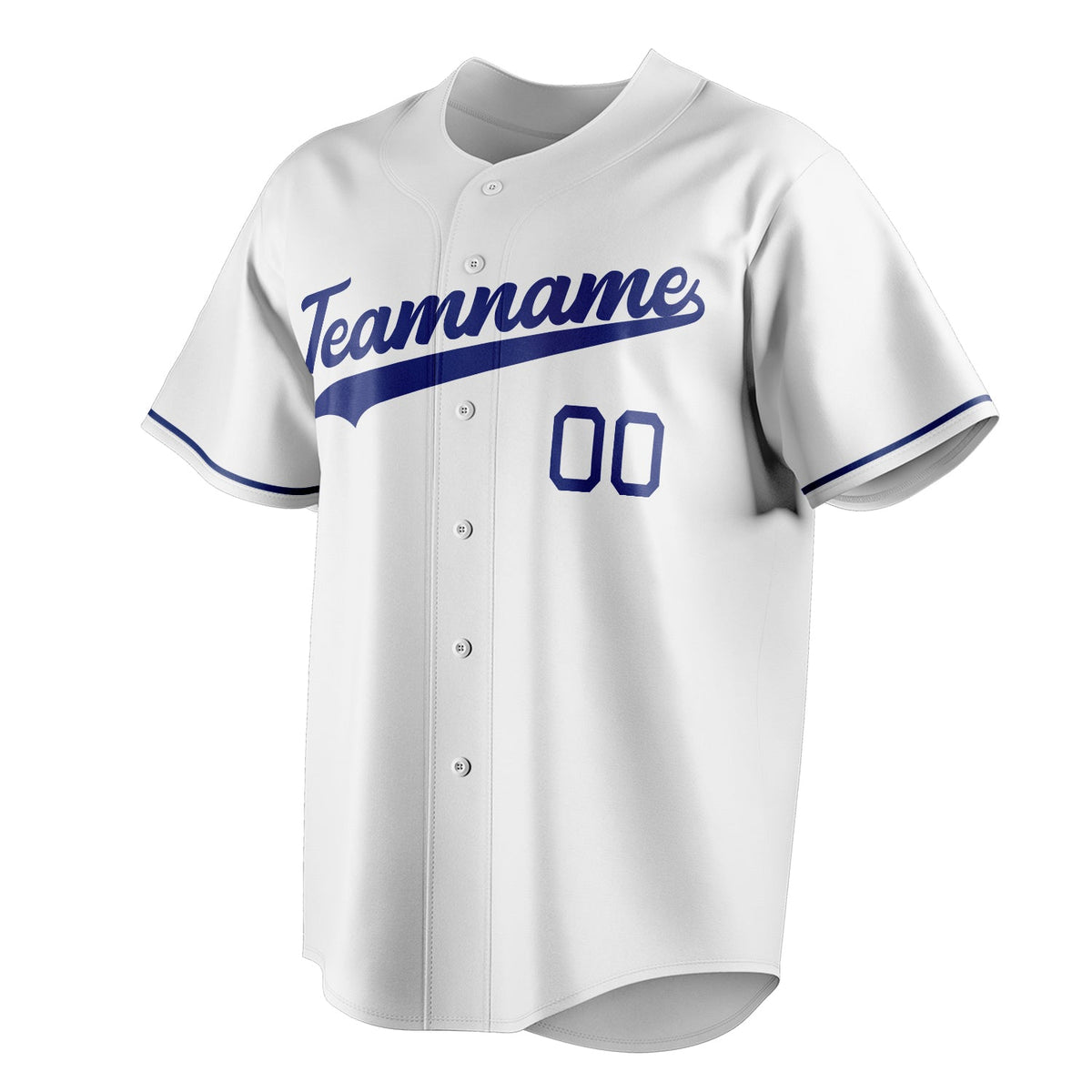 White & Royal Stadium Baseball Jersey