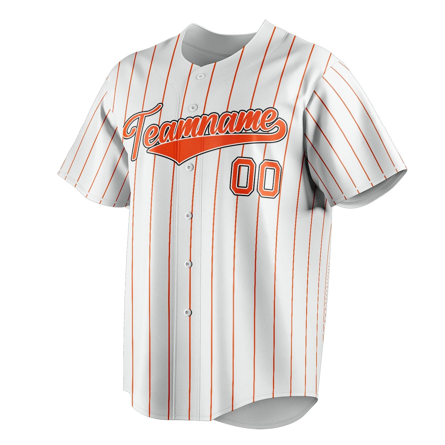 White & Orange Varsity Baseball Jersey