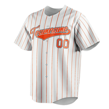 White & Orange Varsity Baseball Jersey