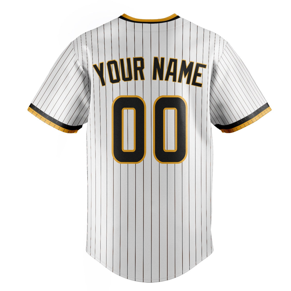 White & Brown Ballpark Baseball Jersey