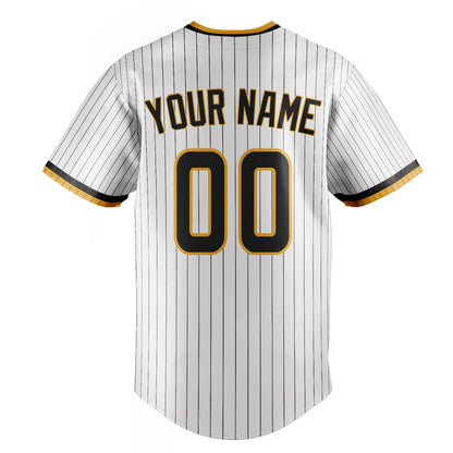 White & Brown Ballpark Baseball Jersey