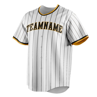 White & Brown Ballpark Baseball Jersey
