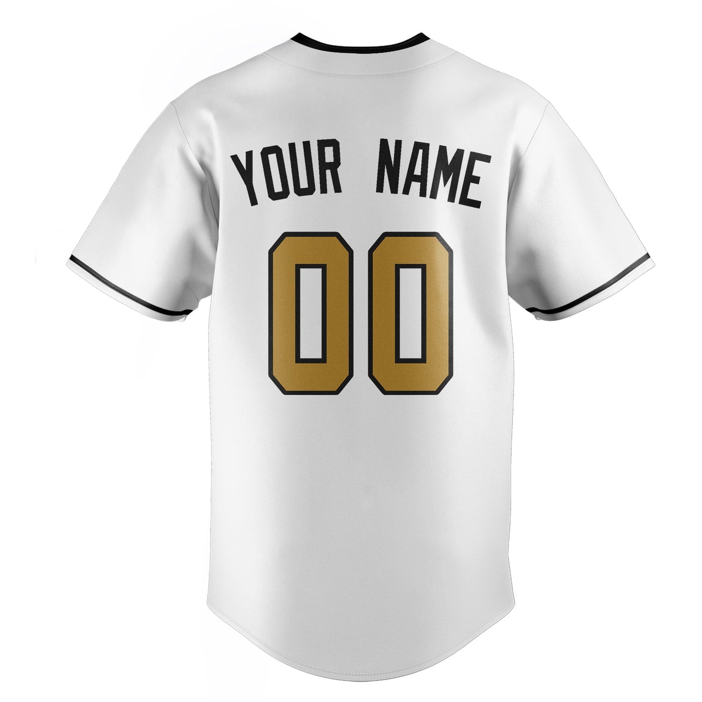 White & Old-Gold Seventh Baseball Jersey