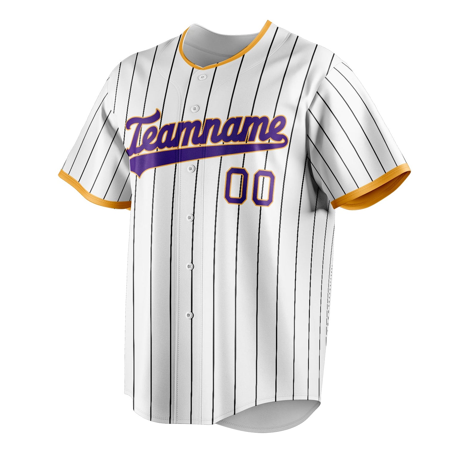 White & Purple Homeplate Baseball Jersey