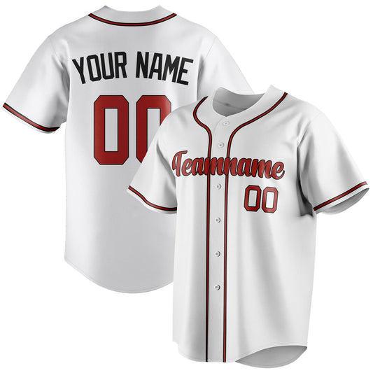 Personalized White & Red Color Fan Baseball Jersey BB01240531LH515