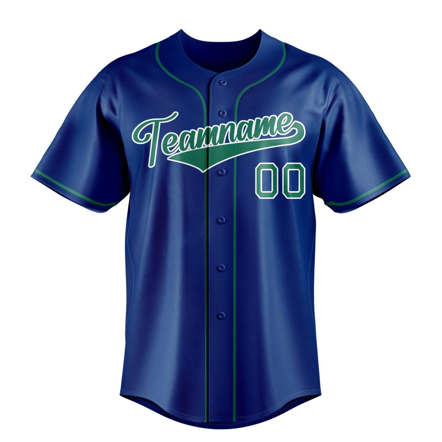 Royal & Kelly-Green Baseline Baseball Jersey