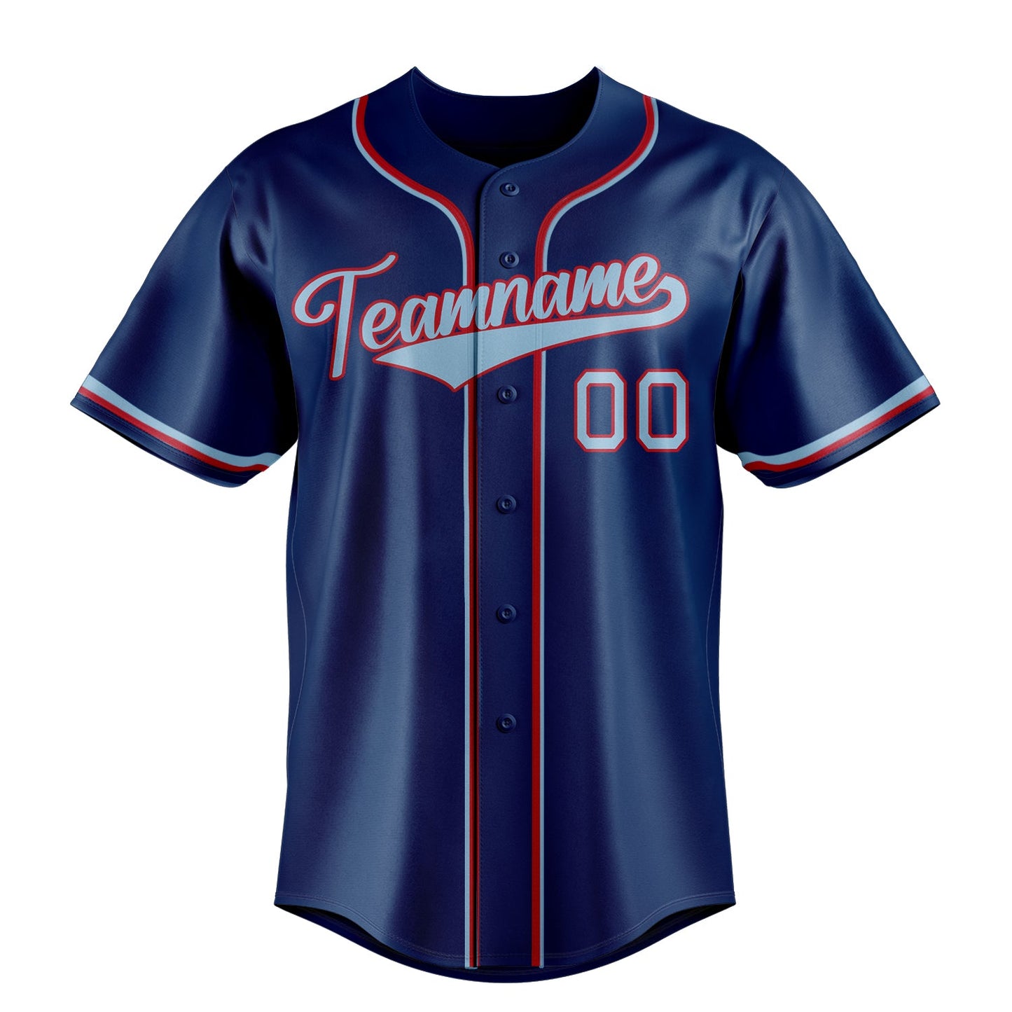 Royal & Light-Blue Pennant Baseball Jersey