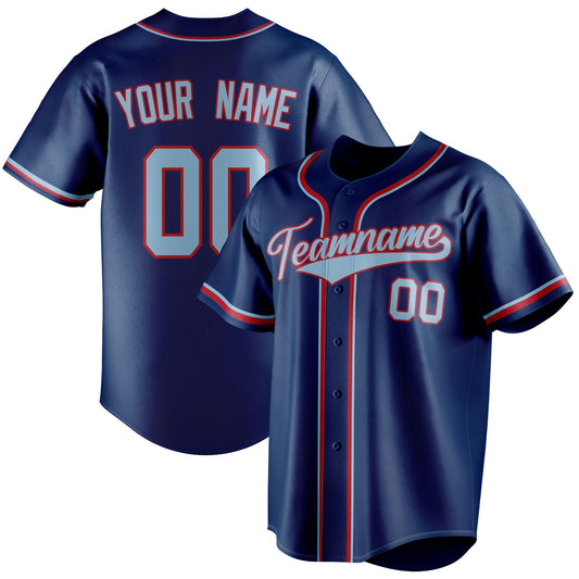 Personalized Royal & Light Blue Color Fan Baseball Jersey BB01240531TY372