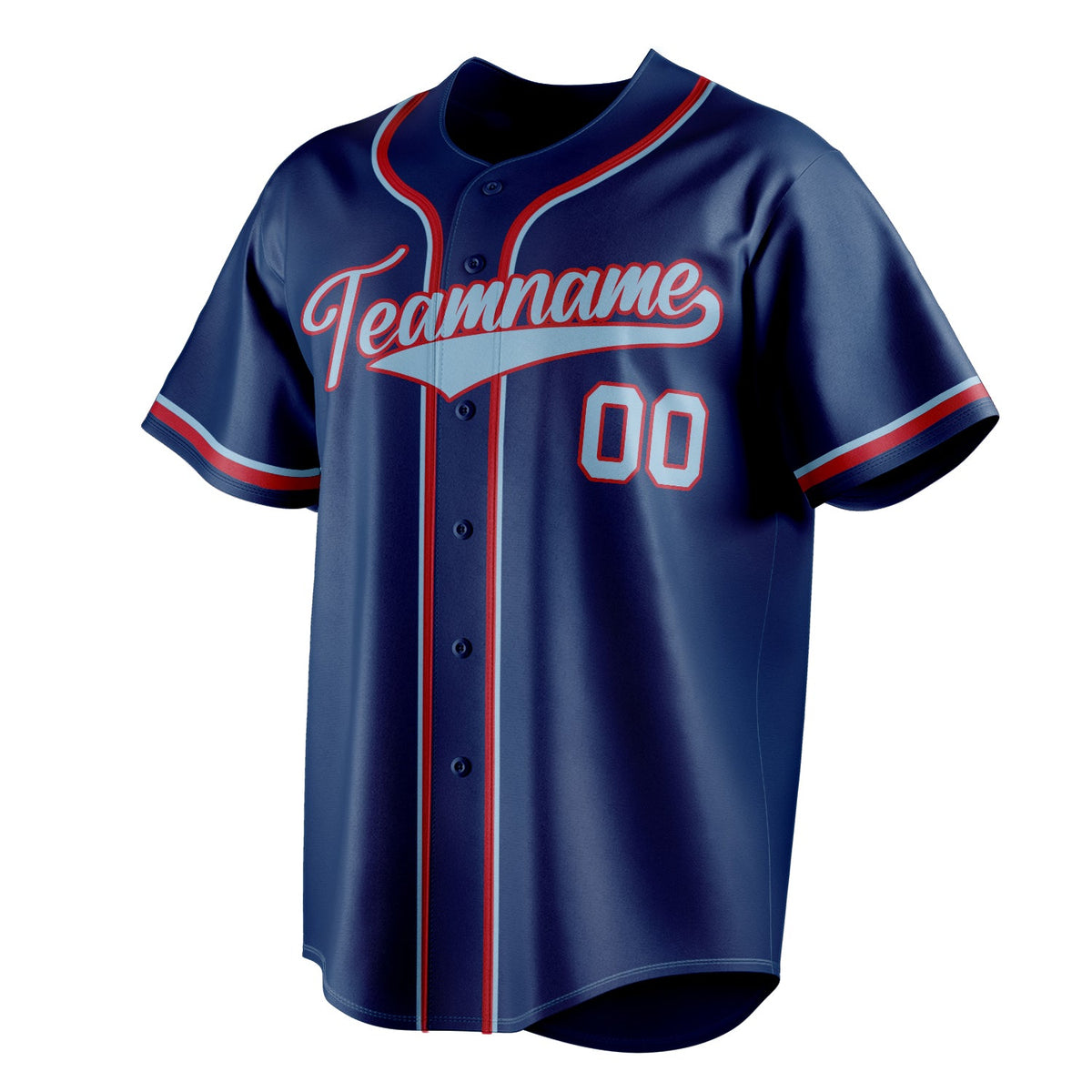 Royal & Light-Blue Pennant Baseball Jersey