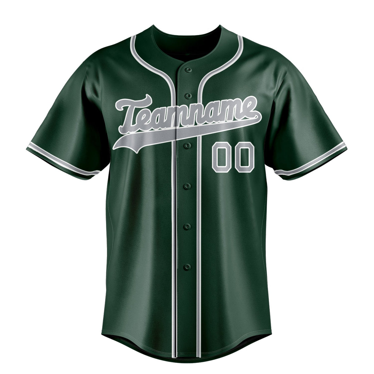 Green & Gray Stadium Baseball Jersey