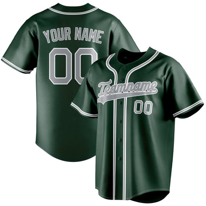 Personalized Green & Gray Color Fan Baseball Jersey BB01240531TY415