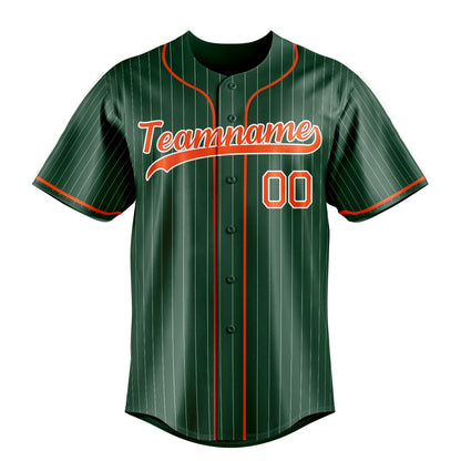 Green & Orange Varsity Baseball Jersey