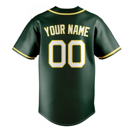 Green & White Ballpark Baseball Jersey