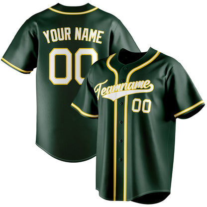 Personalized Green & White Color Fan Baseball Jersey BB01240531TY419