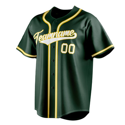 Green & White Ballpark Baseball Jersey