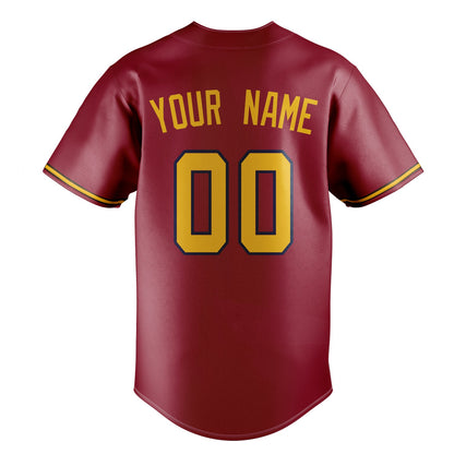 Maroon & Gold Seventh Baseball Jersey