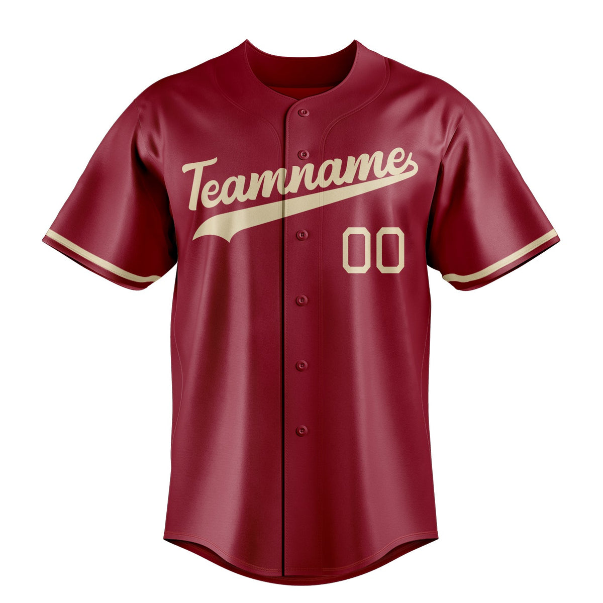 Maroon & Cream Clubhouse Baseball Jersey