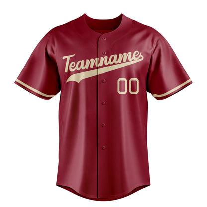 Maroon & Cream Clubhouse Baseball Jersey