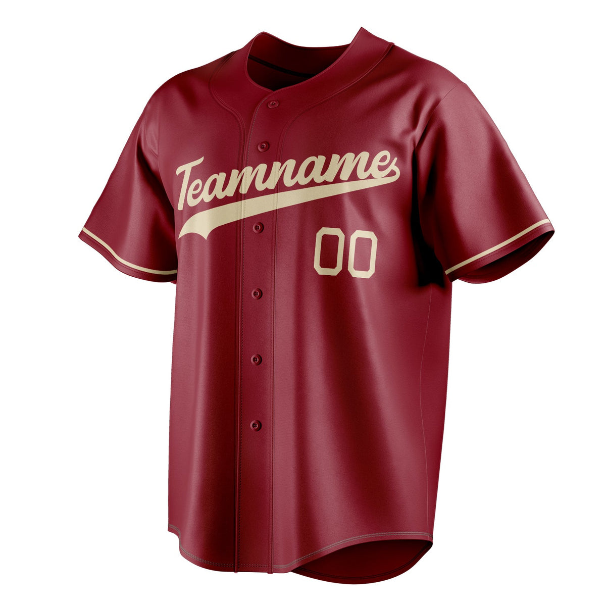 Maroon & Cream Clubhouse Baseball Jersey