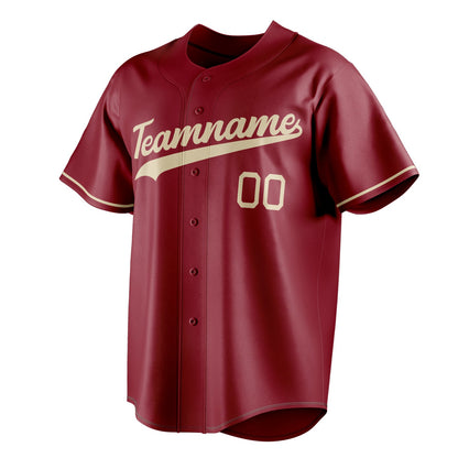 Maroon & Cream Clubhouse Baseball Jersey