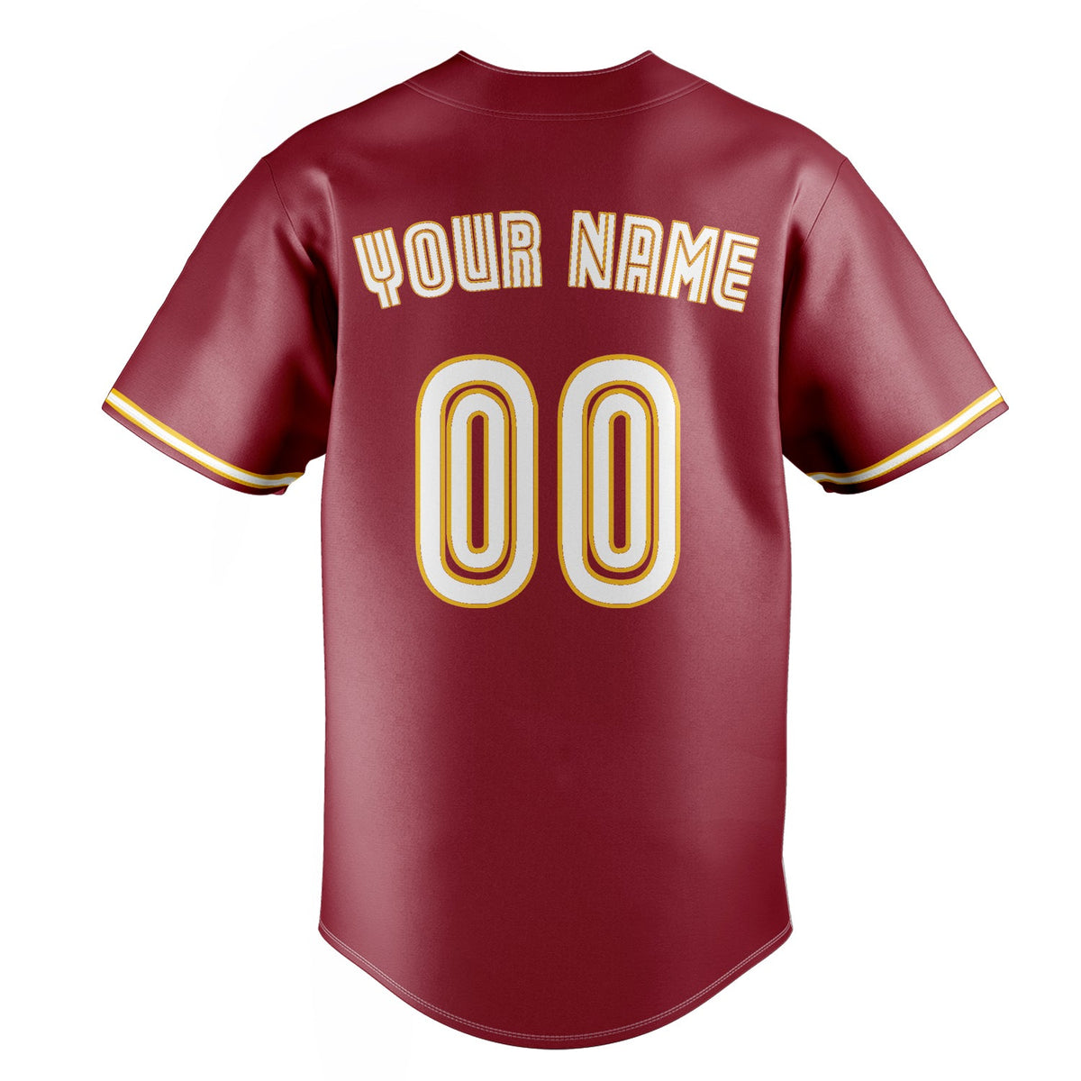 Maroon & White Baseline Baseball Jersey
