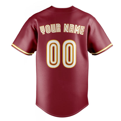 Maroon & White Baseline Baseball Jersey