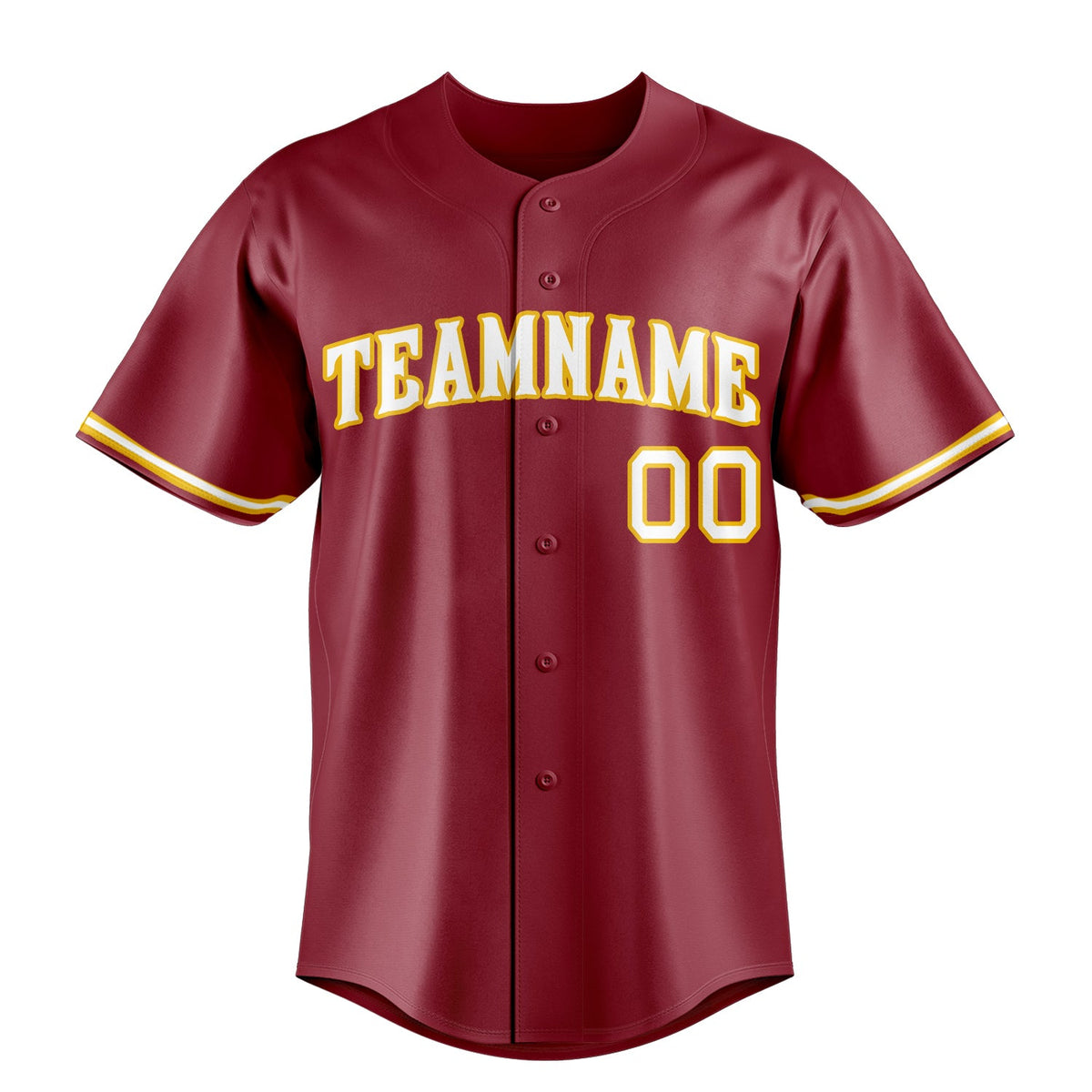 Maroon & White Baseline Baseball Jersey
