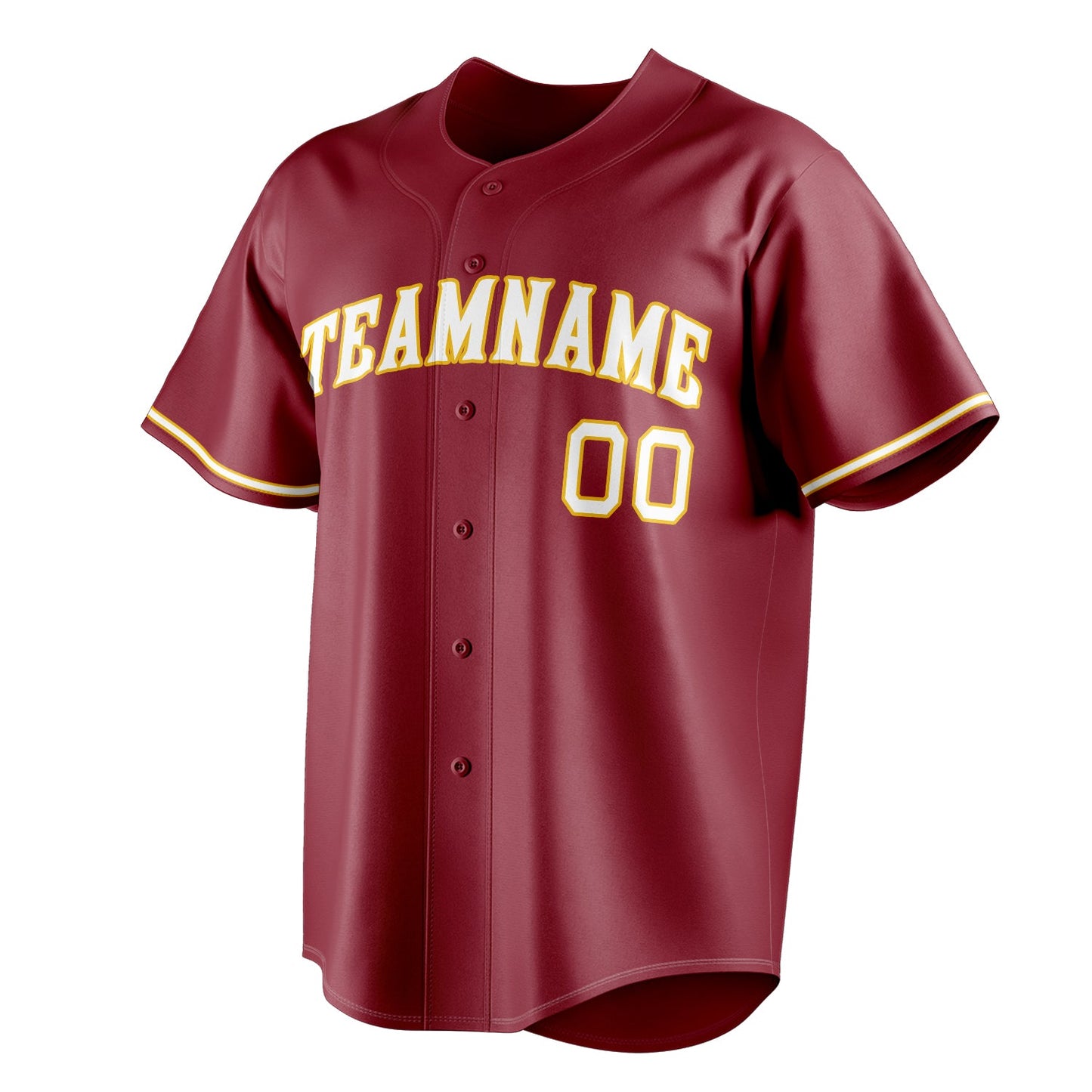Maroon & White Baseline Baseball Jersey