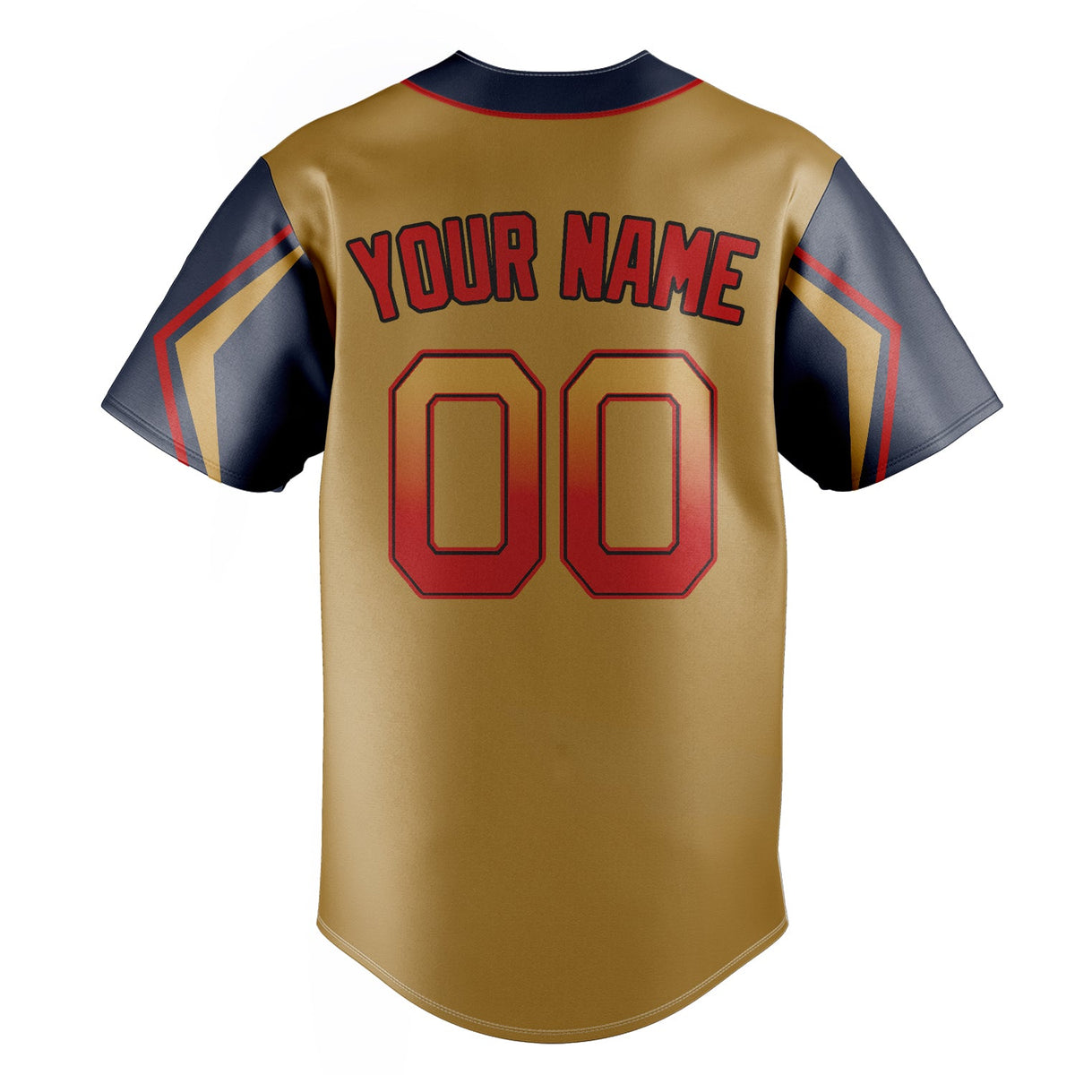 Old-Gold & Navy Dugout Baseball Jersey