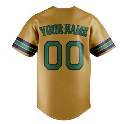 Old-Gold & Kelly-Green Diamond Baseball Jersey