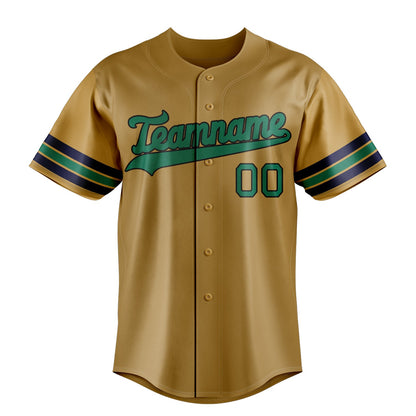 Old-Gold & Kelly-Green Diamond Baseball Jersey