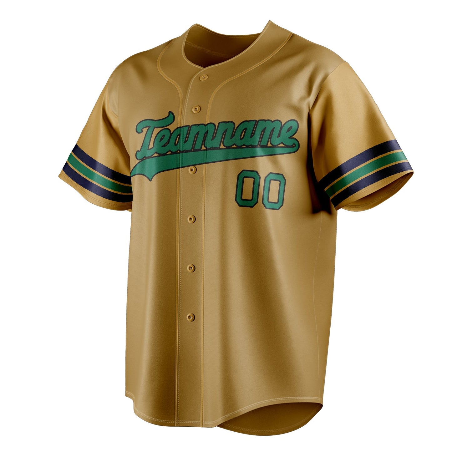 Old-Gold & Kelly-Green Diamond Baseball Jersey
