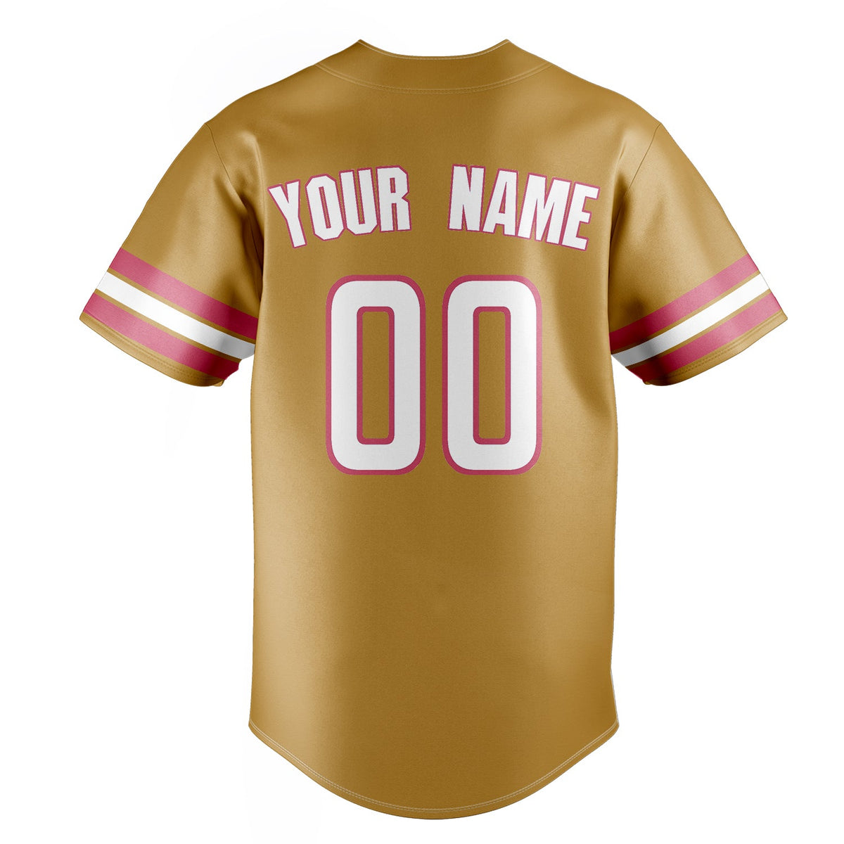 Old-Gold & White Rally Baseball Jersey