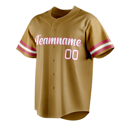 Old-Gold & White Rally Baseball Jersey