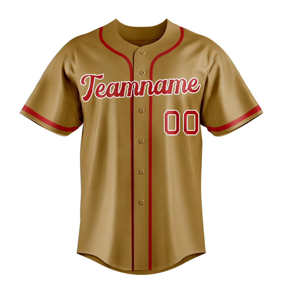 Old-Gold & Red Field Baseball Jersey