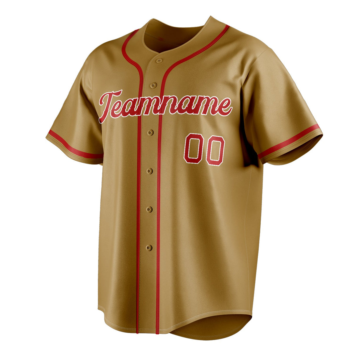 Old-Gold & Red Field Baseball Jersey