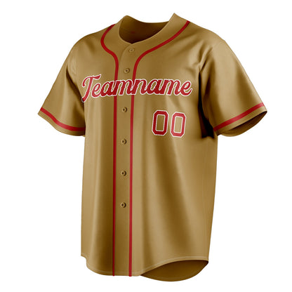 Old-Gold & Red Field Baseball Jersey