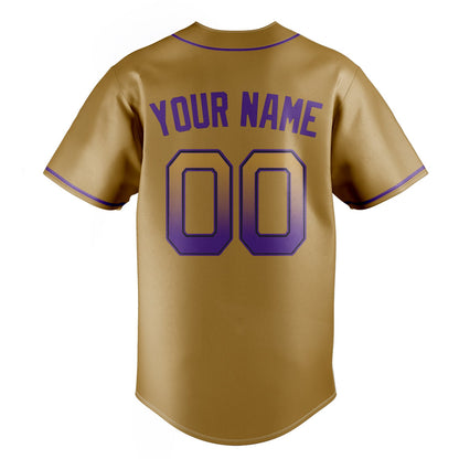 Old-Gold & Purple Ace Baseball Jersey