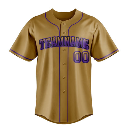 Old-Gold & Purple Ace Baseball Jersey