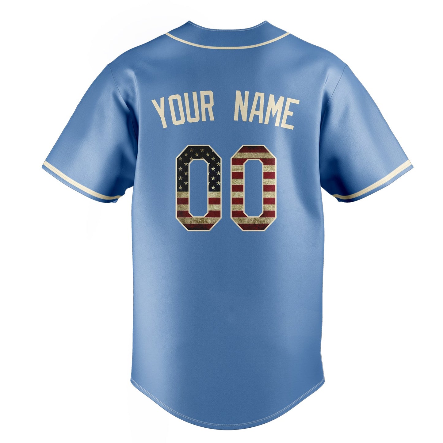 Light-Blue & Cream Rookie Baseball Jersey