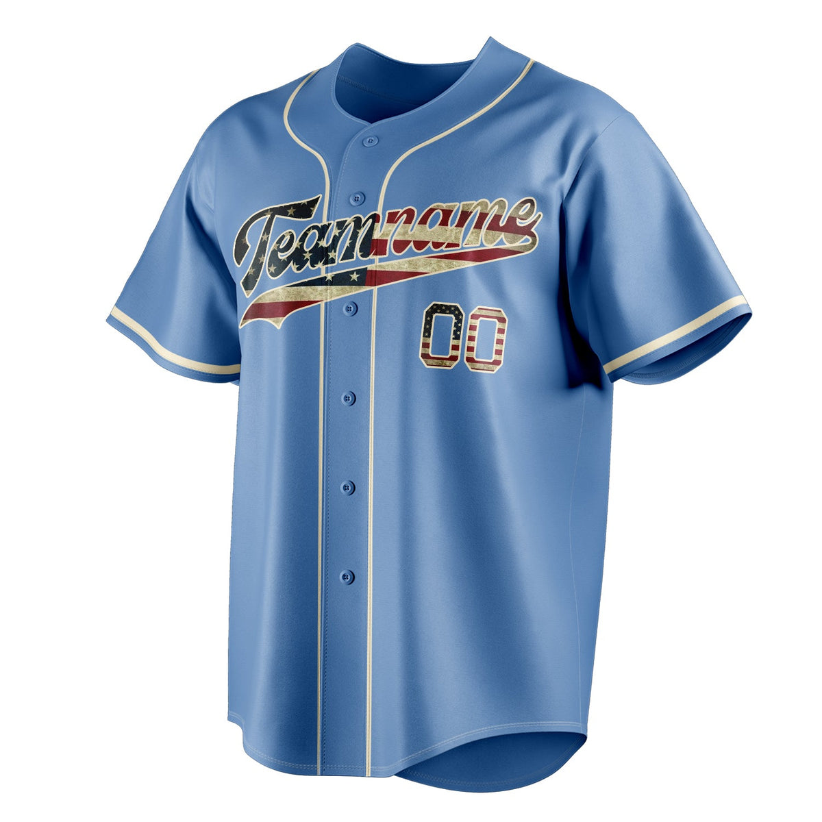 Light-Blue & Cream Rookie Baseball Jersey